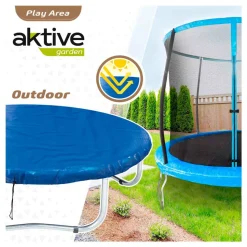 Funda cama elástica Aktive azul Ø366 cm
