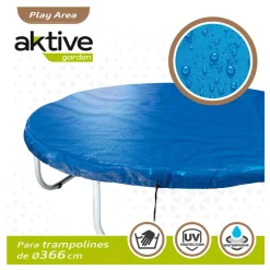 Funda cama elástica Aktive azul Ø366 cm