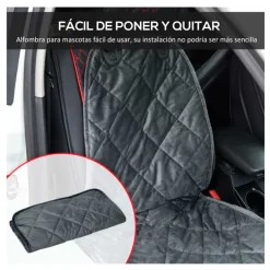Funda de asiento PawHut para coche antideslizante con ancla + correa gris 105x46 cm