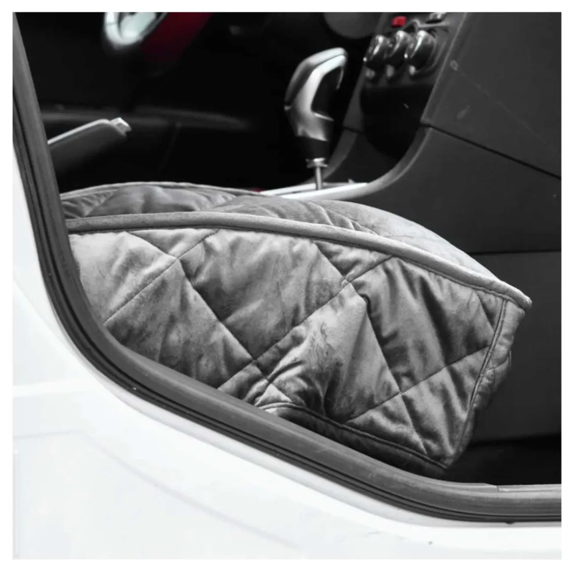 Funda de asiento PawHut para coche antideslizante con ancla + correa gris 105x46 cm