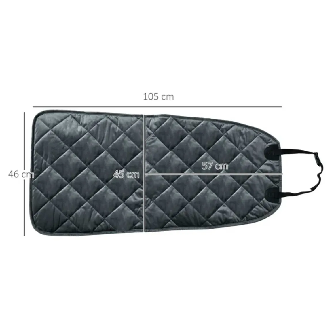 Funda de asiento PawHut para coche antideslizante con ancla + correa gris 105x46 cm
