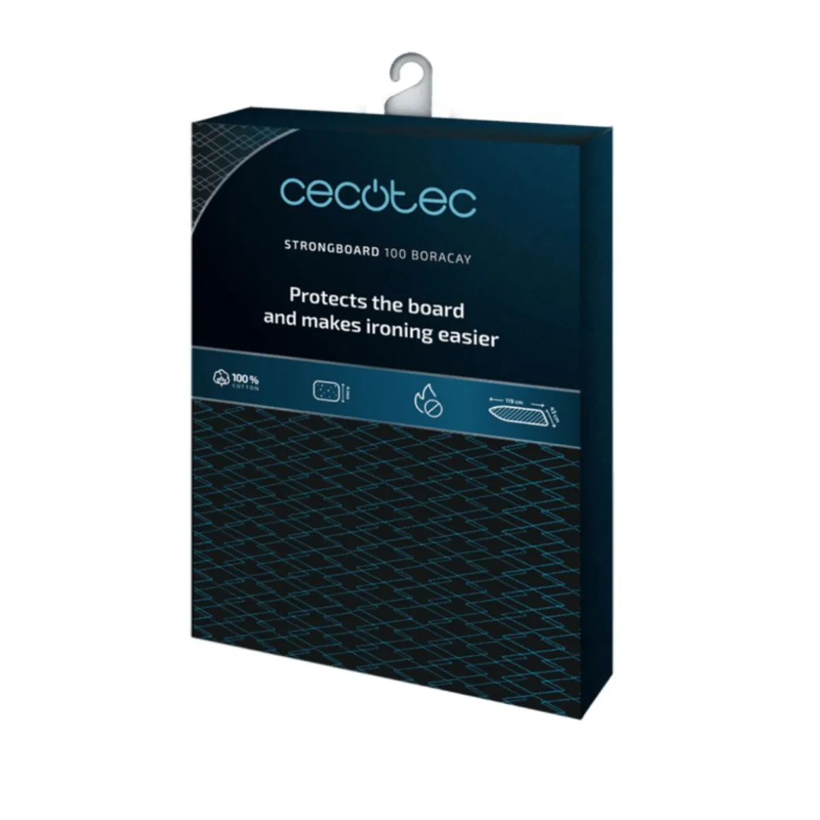 Funda de tabla de planchar Cecotec StrongBoard 100 Bocaray ajustable negro 119x43 cm