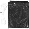 Funda para muebles de jardín 10 ojales aluminio negro Ø205x90 cm