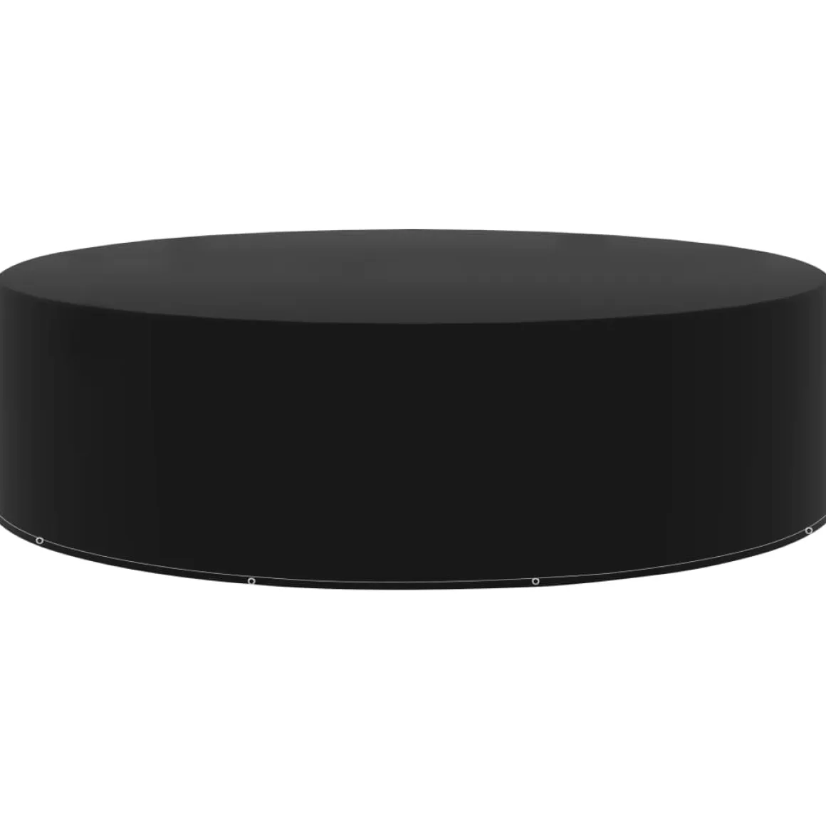 Funda para muebles de jardín 10 ojales aluminio negro Ø205x90 cm