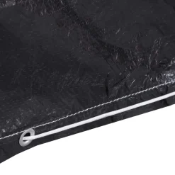 Funda para muebles de jardín 10 ojales aluminio negro Ø205x90 cm
