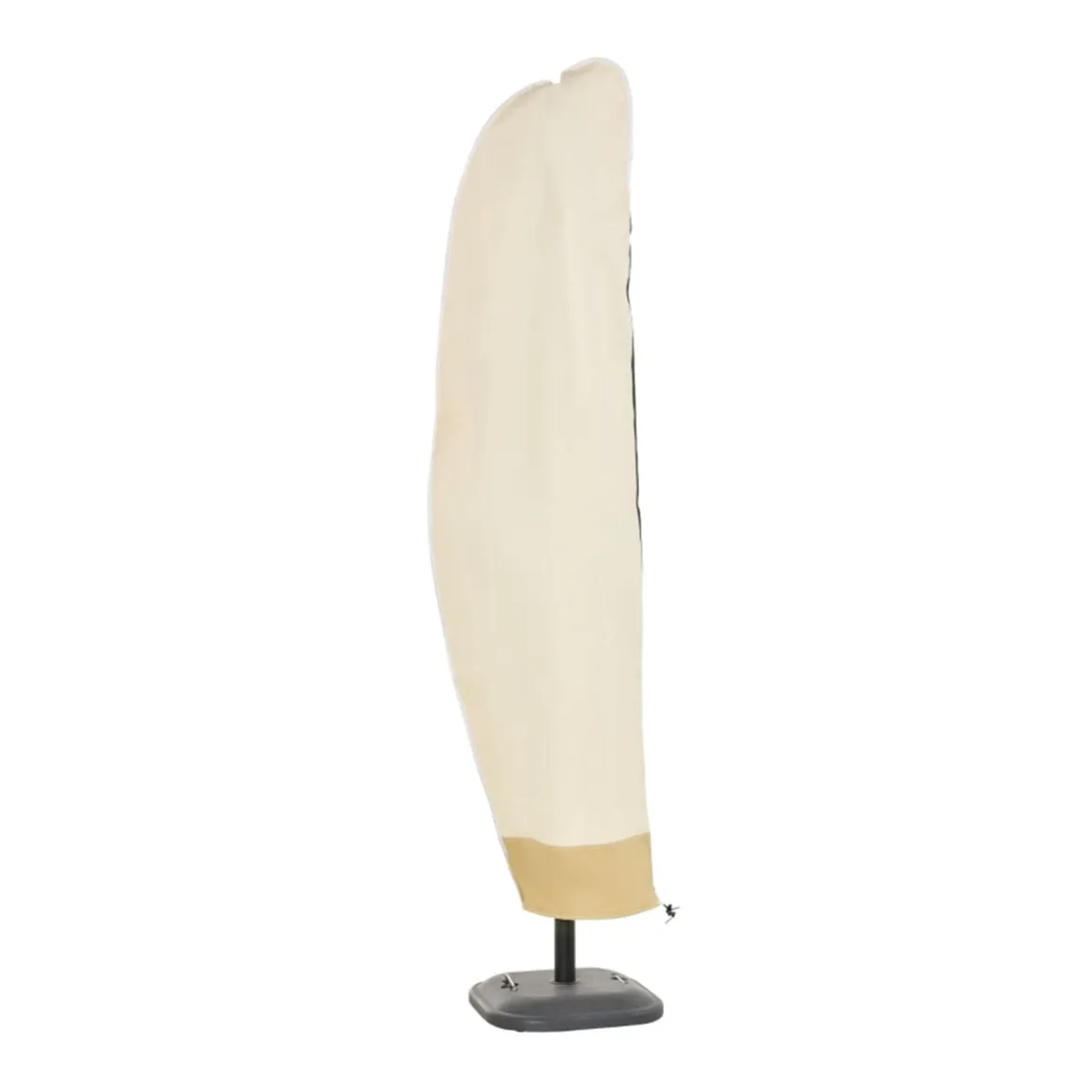 Funda protectora de sombrilla Outsunny con cremallera impermeable beige Ø56x220 cm