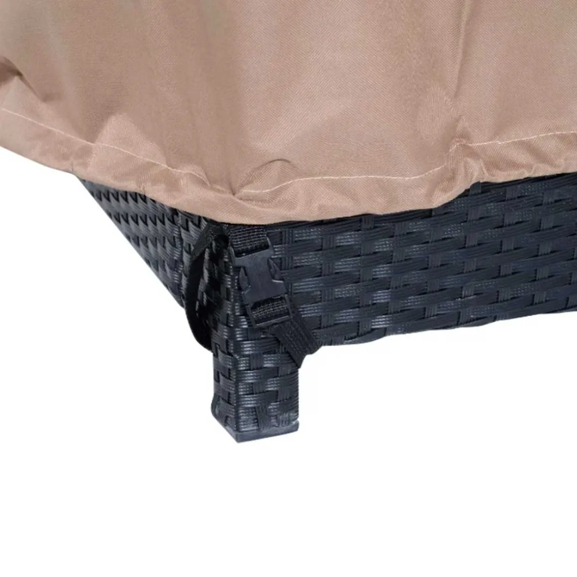Funda protectora para banco Outsunny impermeable beige/café 79x152x87 cm
