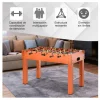 Futbolín de madera Homcom 8 barras 2 pelotas natural 80,7x122x61 cm