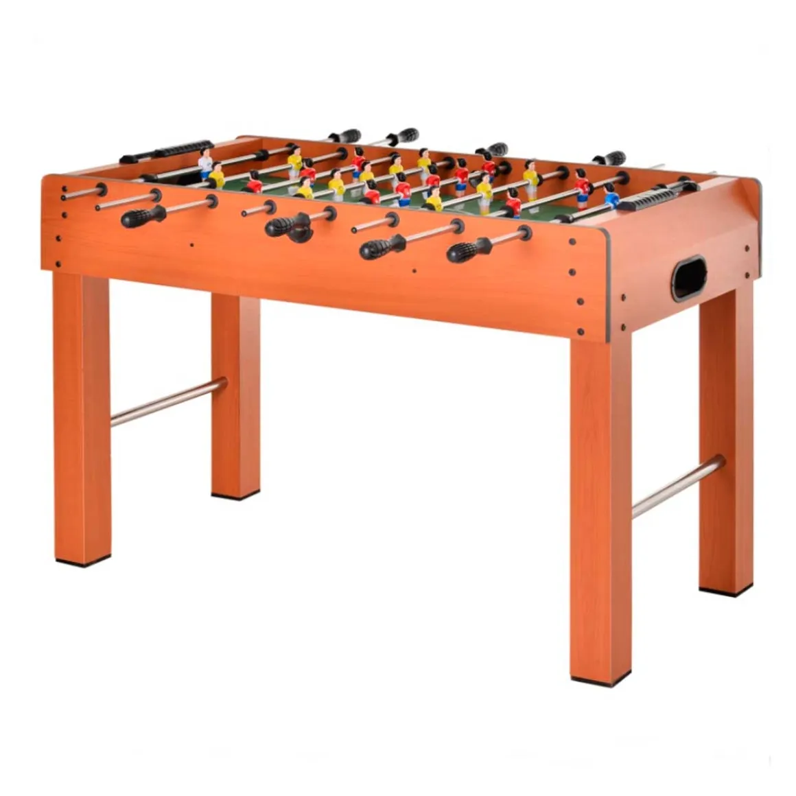 Futbolín de madera Homcom 8 barras 2 pelotas natural 80,7x122x61 cm