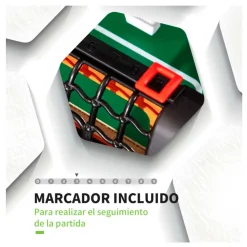 Futbolín de mesa Homcom 2 bolas 8 asas +7A natural/negro 69x118x57 cm