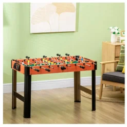 Futbolín de mesa Homcom 2 bolas 8 asas +7A natural/negro 69x118x57 cm