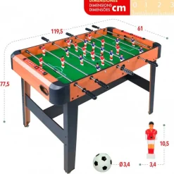 Futbolín infantil CB Games 22 jugadores 8 líneas +5A verde/marrón 77,5x119,5x61 cm