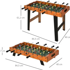 Futbolín infantil Homcom 22 jugadores + 2 marcadores madera 61,2x84,5x40 cm