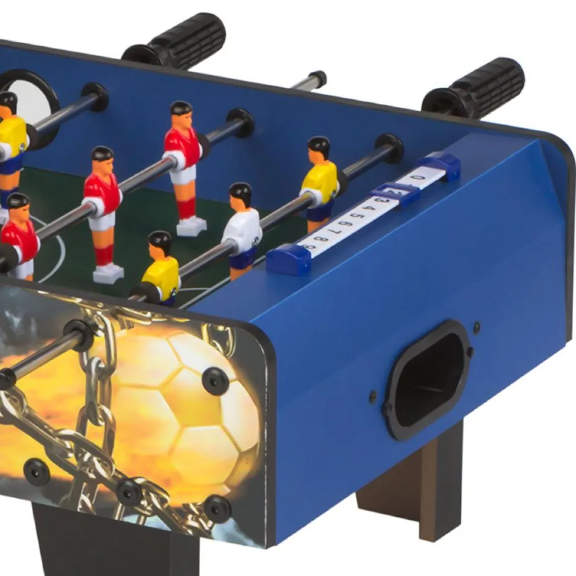 Futbolín sobremesa CB Games estructura madera +6A azul 24x69x37 cm