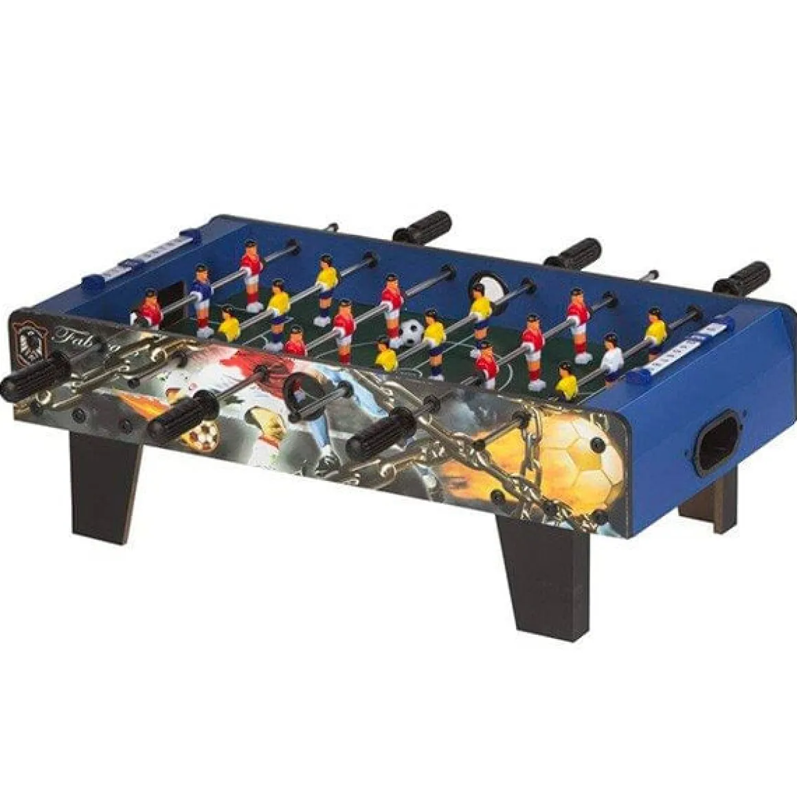 Futbolín sobremesa CB Games estructura madera +6A azul 24x69x37 cm
