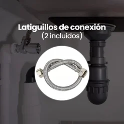 Grifo Infiniton Eneko ASS347 caño alto abatible acero inoxidable satinado 34,6 cm