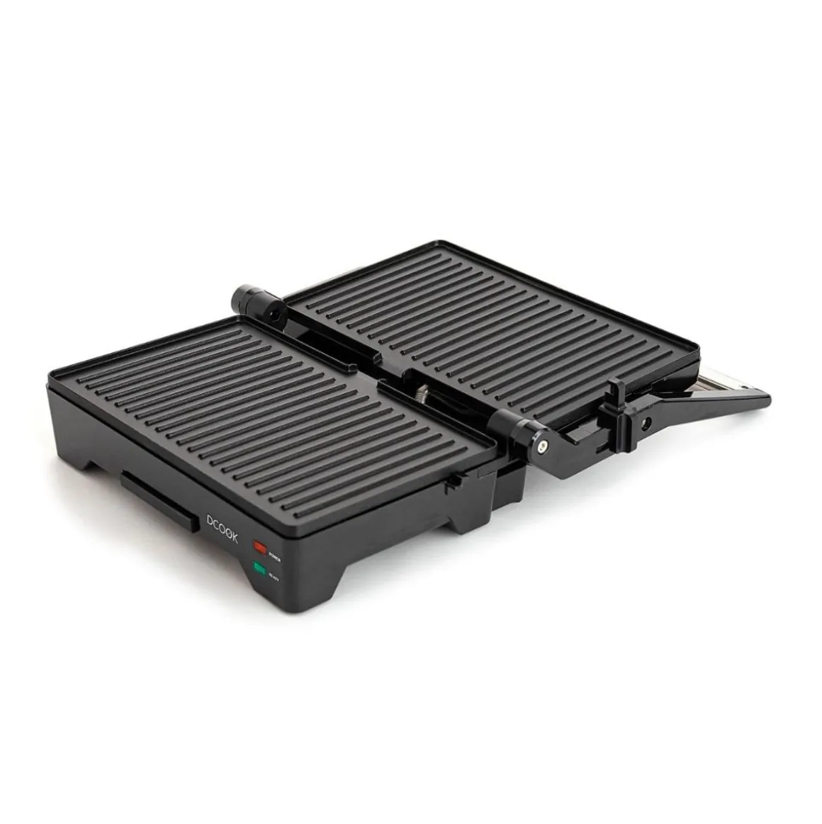 Grill doble placa Gallery Dcook 1600W tapa basculante negro