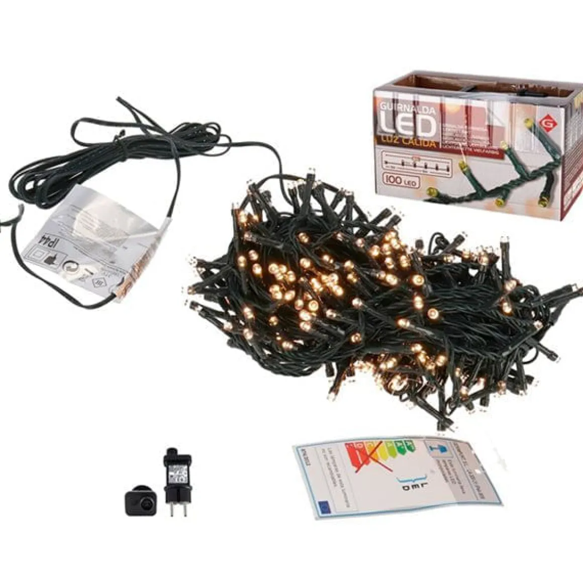 Guirnalda 100 luces LED cálida 5 metros