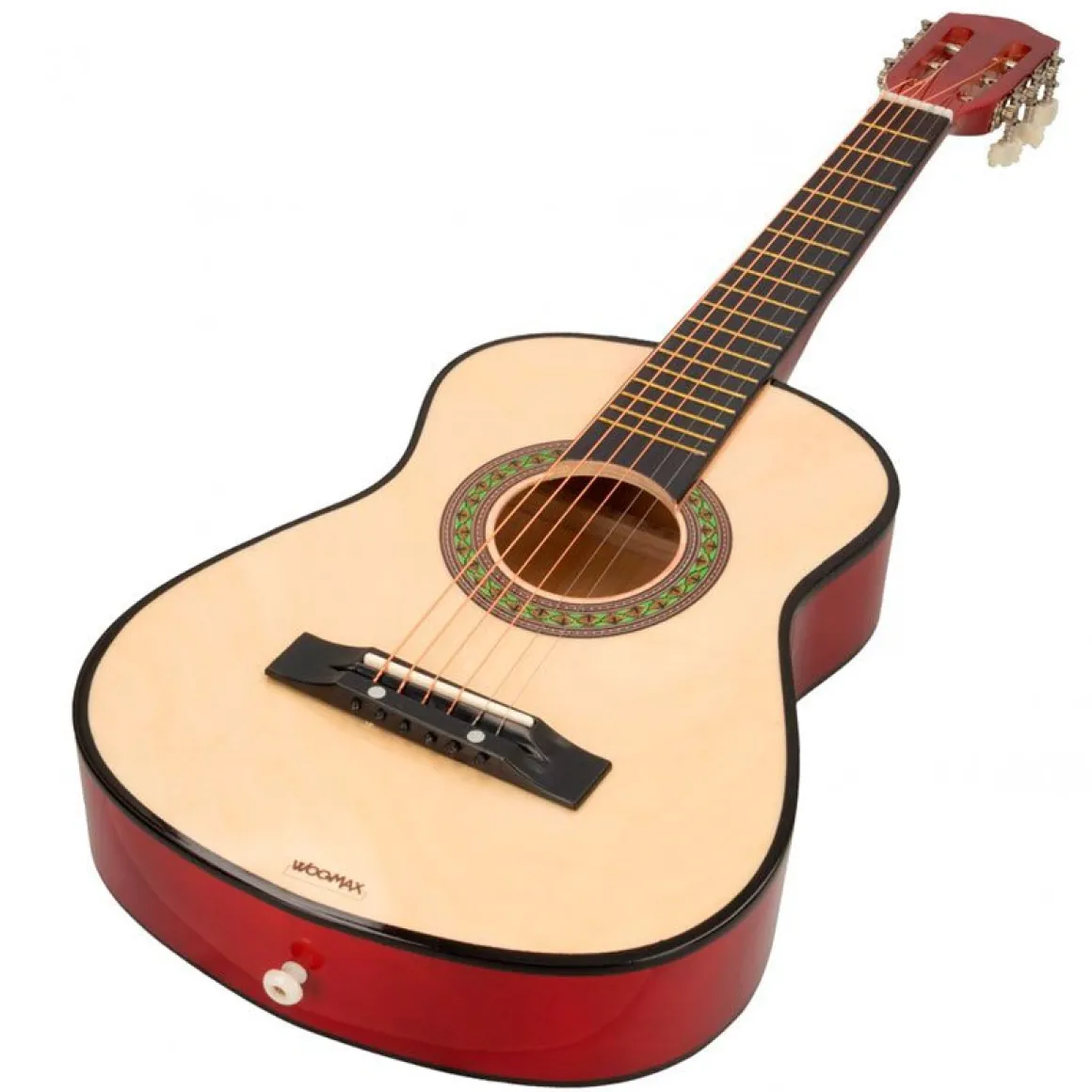 Guitarra española infantil Woomax 6 cuerdas +4A marrón 76x26x8 cm