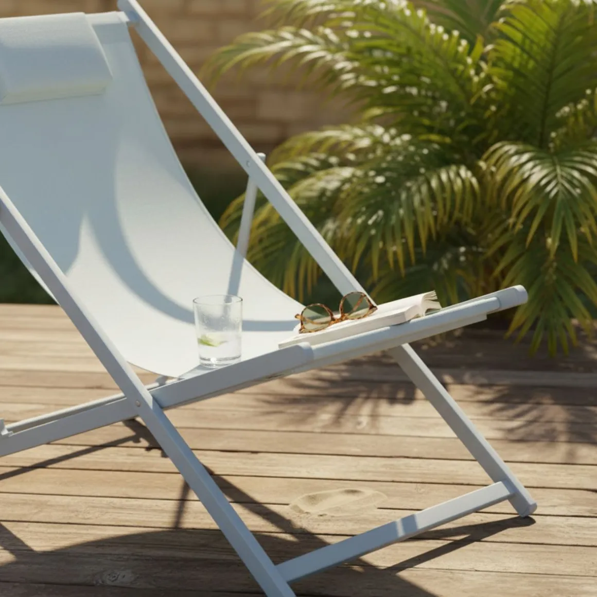 Hamaca Alcaraz plegable con reposacabezas 92-81x61x97-100 cm