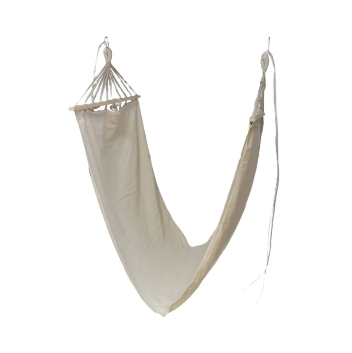 Hamaca colgante individual algodón blanco 270x80 cm