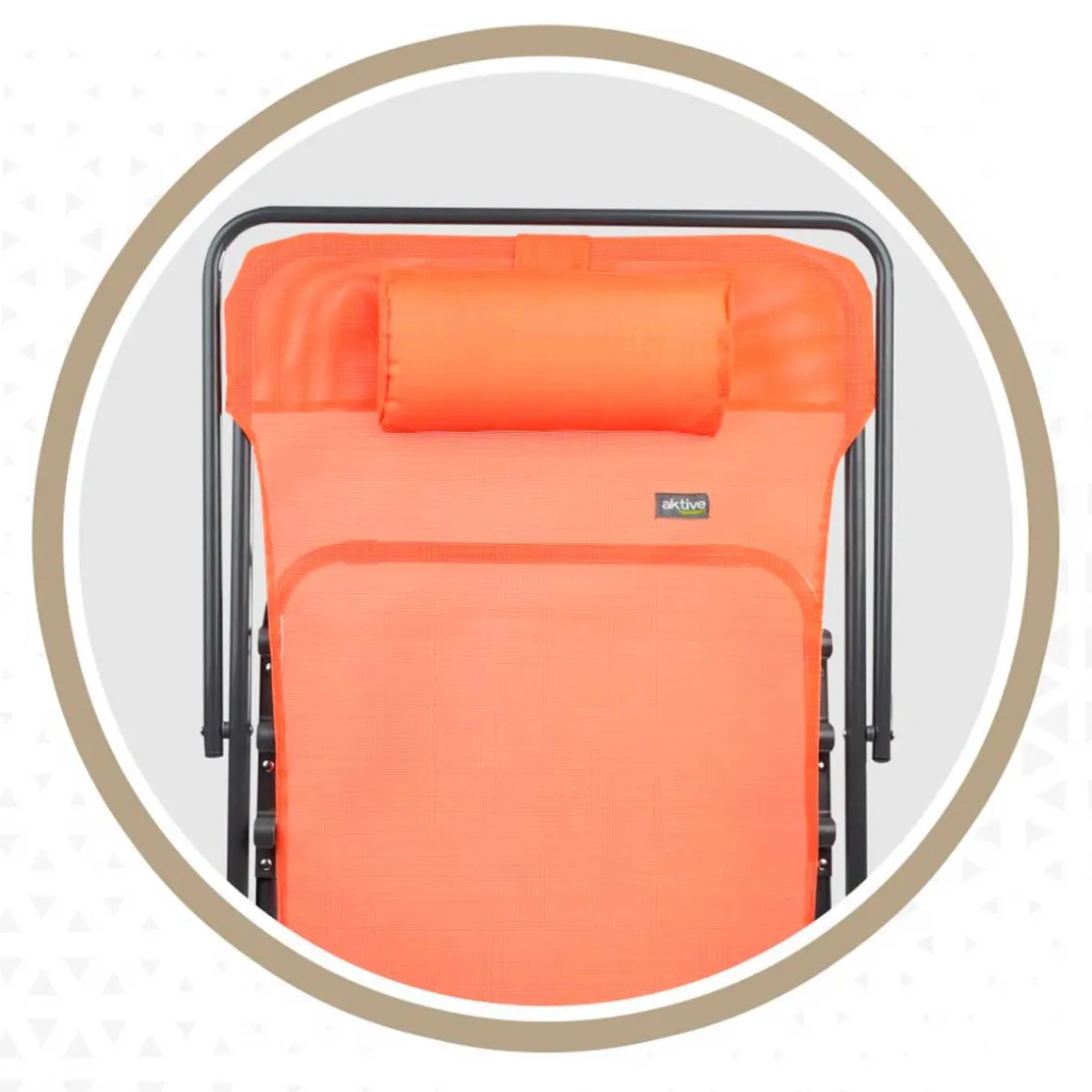 Hamaca plegable Aktive Garden 3 posiciones con reposacabezas