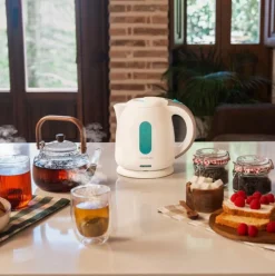 Hervidor de agua Cecotec Thermosense 140 2200W base con giro 1L blanco