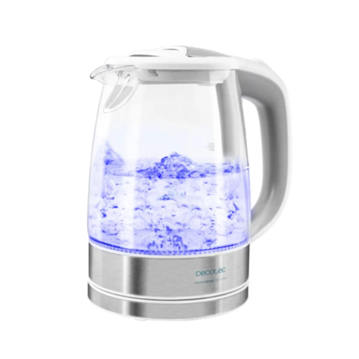 Hervidor de agua eléctrico Cecotec ThermoSense 350 Clear 2200W 1,7L filtro antical vidrio