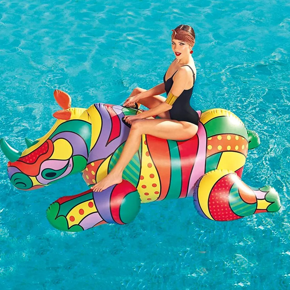Hinchable Rinoceronte multicolor