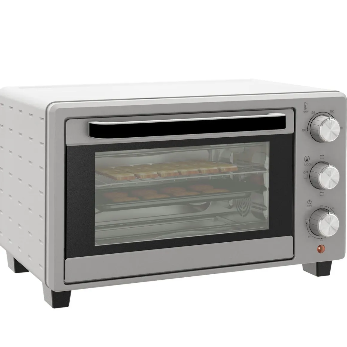 Horno de sobremesa Alec Homcom 1400W 21L 3 modos + temporizador 46 cm