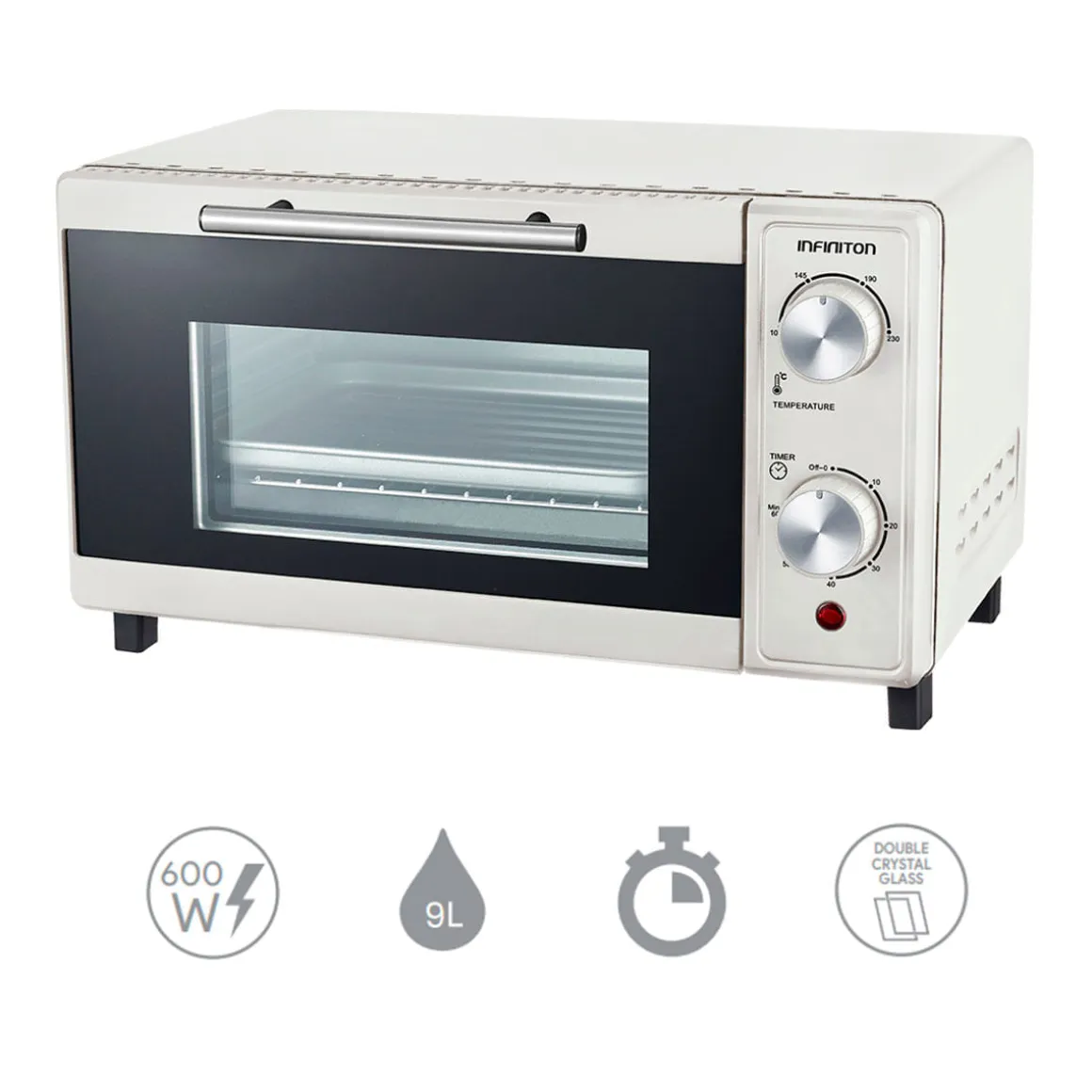 Horno de sobremesa Infiniton HSM-70B09 600W 9L blanco