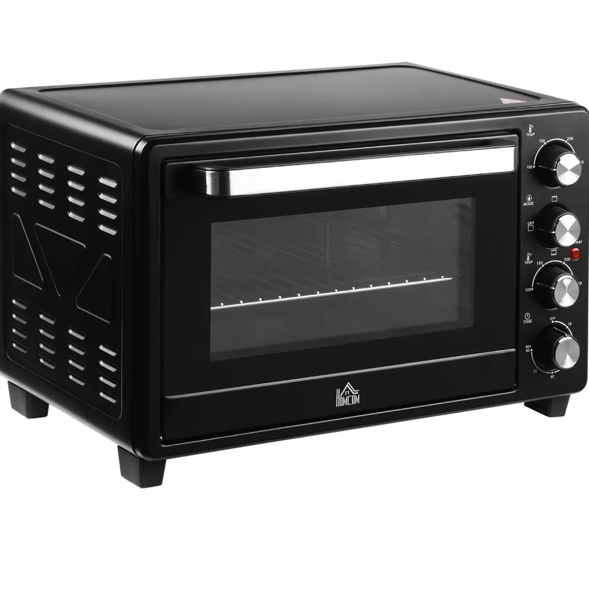 Horno de sobremesa Power Flame Homcom 32L 1600W negro 33,5x52,2x38,1 cm