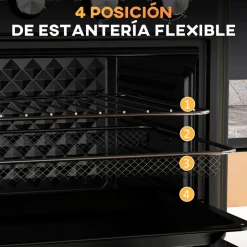 Horno de sobremesa Salsa Homcom 1600W 30L 7 funciones negro
