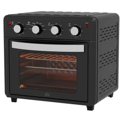 Horno de sobremesa Salsa Homcom 1600W 30L 7 funciones negro
