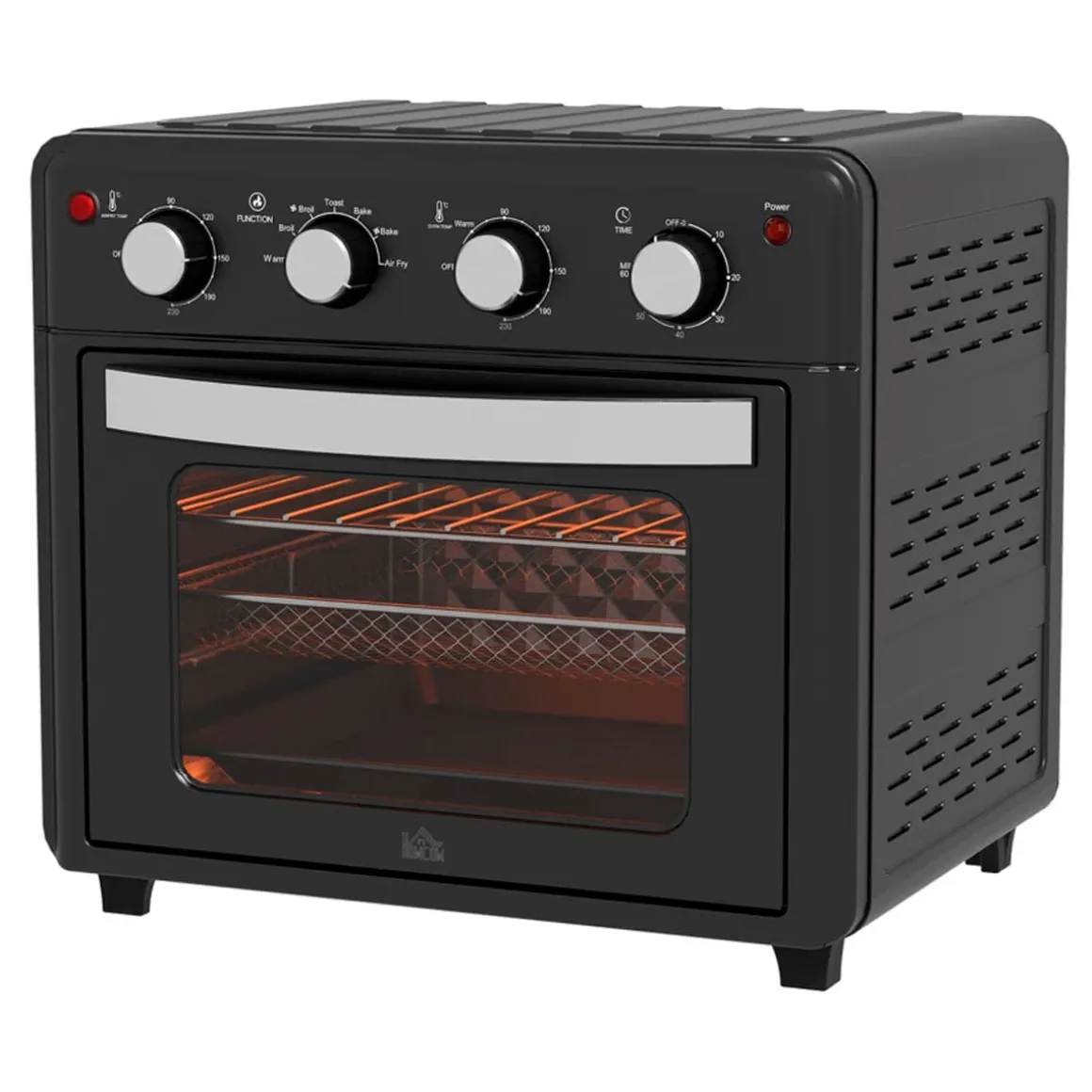 Horno de sobremesa Salsa Homcom 1600W 30L 7 funciones negro