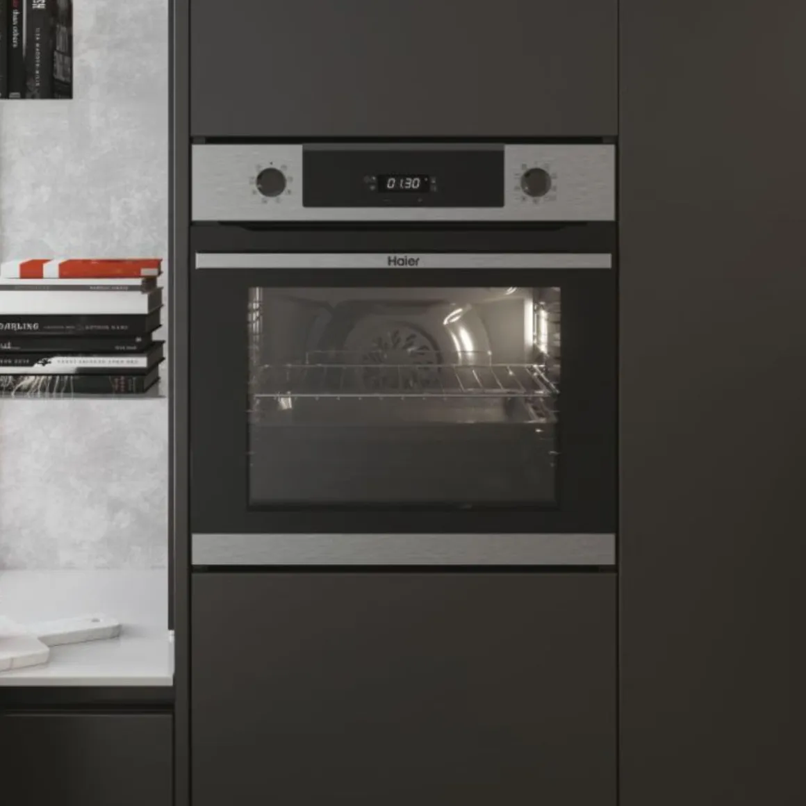 Horno Haier HWO60SM2P8XH 70L pirolítico A inox 59,5 cm