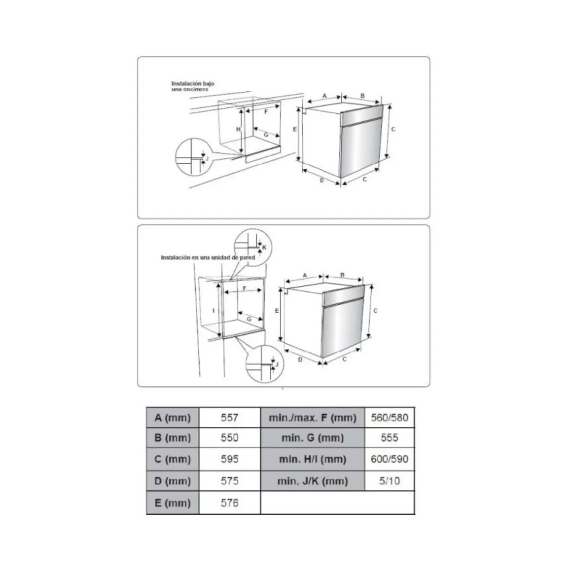 Horno multifunción Aspes AHM10800DCCB 3100W 78L 10 programas blanco A 59,5 cm