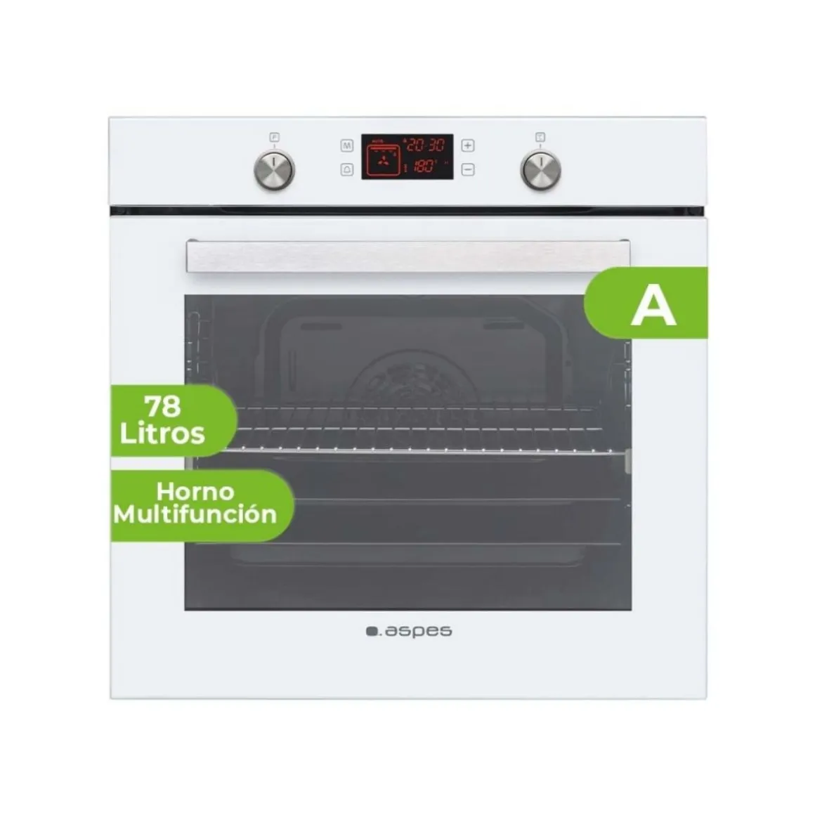 Horno multifunción Aspes AHM10800DCCB 3100W 78L 10 programas blanco A 59,5 cm