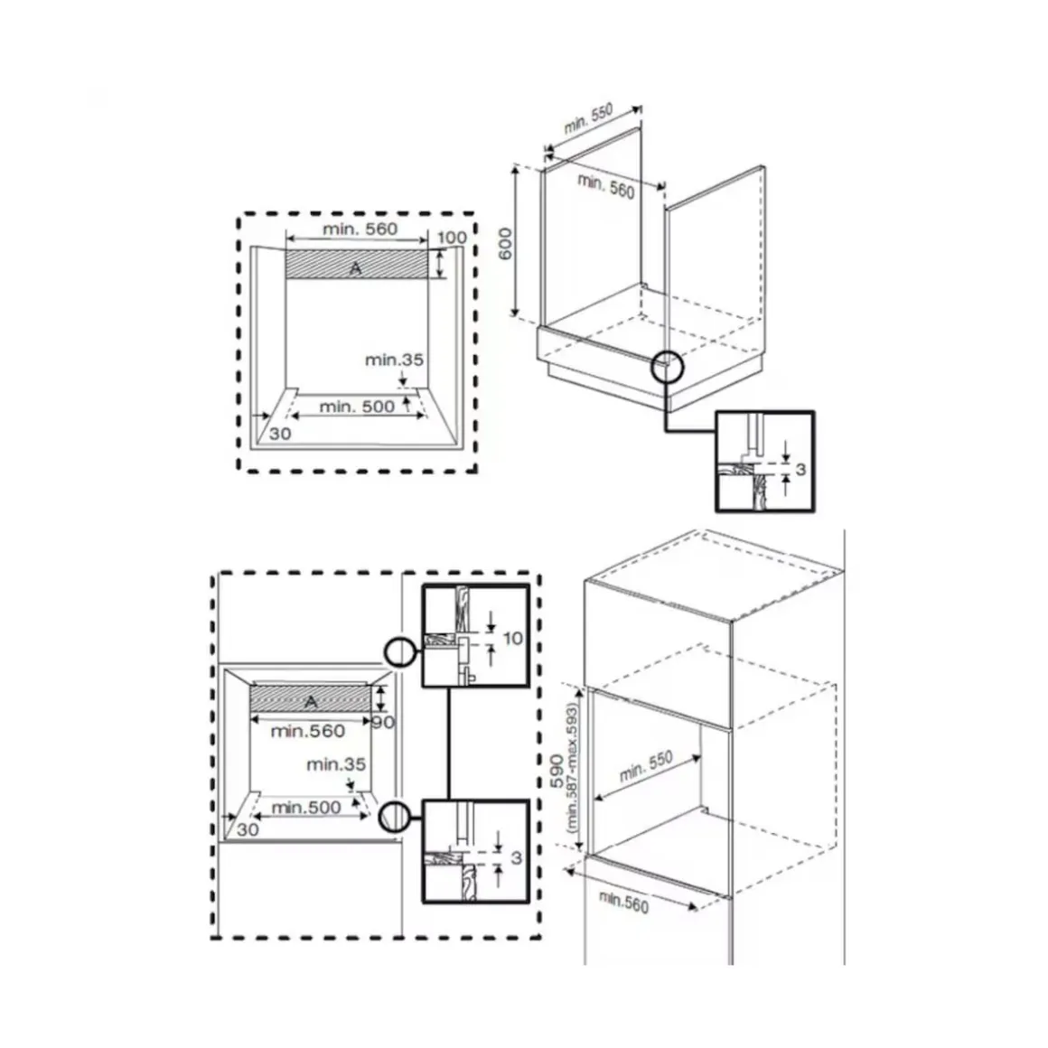 Horno multifunción Beko BBIE18300W 2400W 6 funciones blanco 59,4 cm