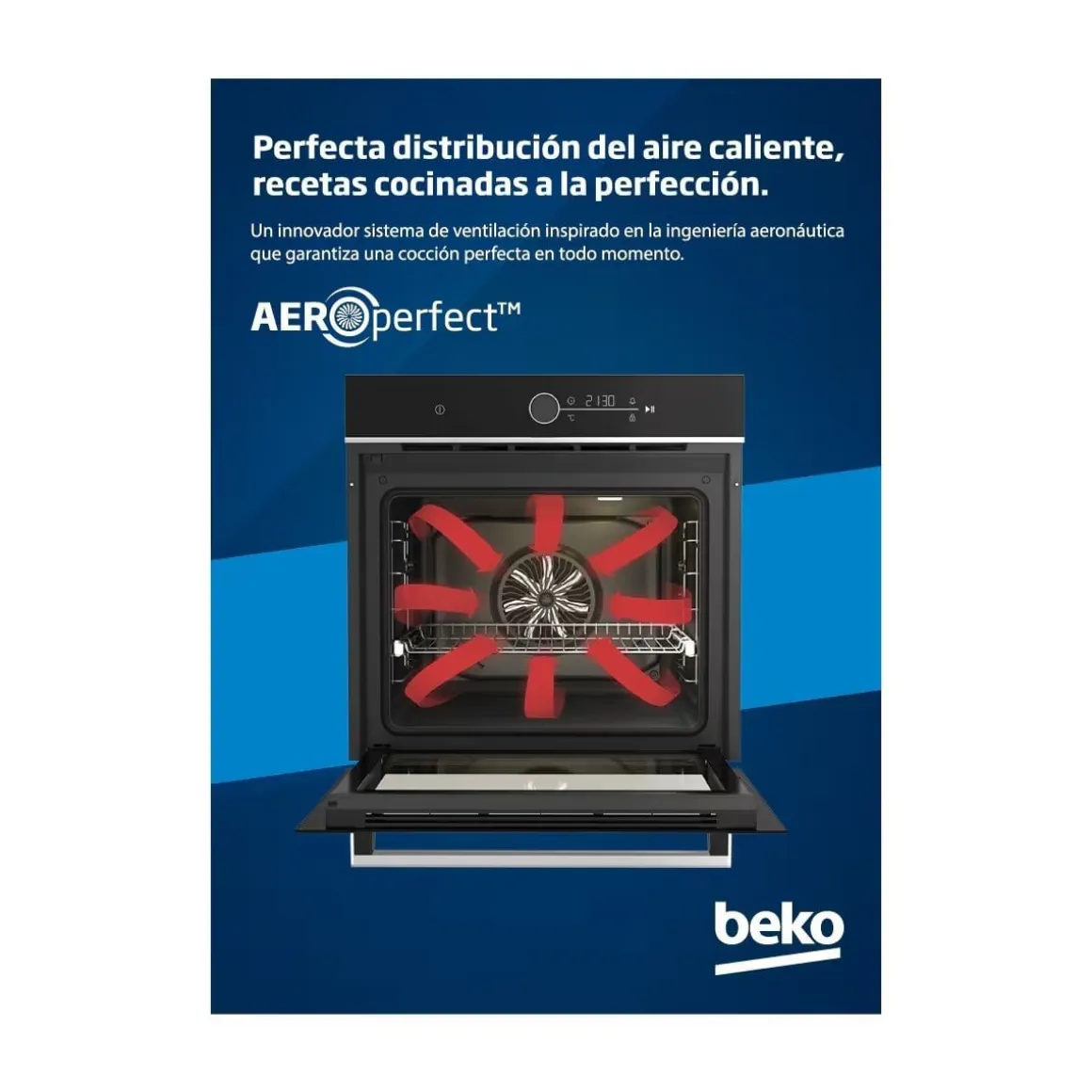 Horno multifunción Beko BBIE18300W 2400W 6 funciones blanco 59,4 cm