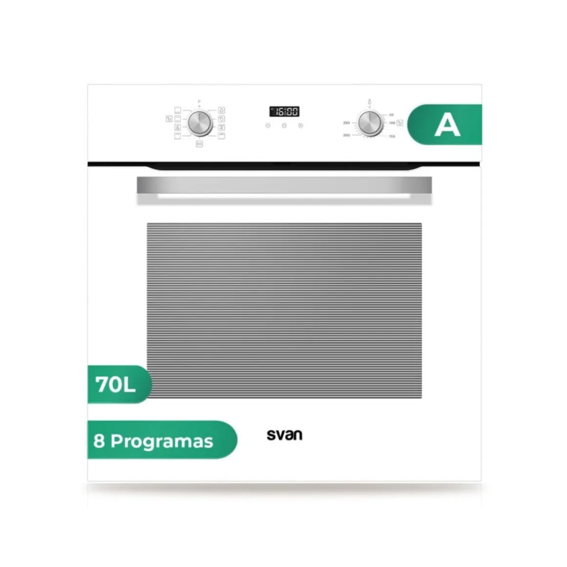 Horno multifunción Svan SHM8700DCB 70L 8 programas blanco A 59,5 cm