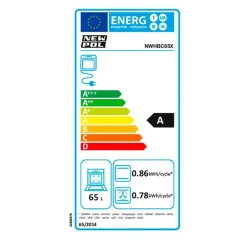 Horno New Pol NWHBC65X 2300W 65L 5 funciones inox