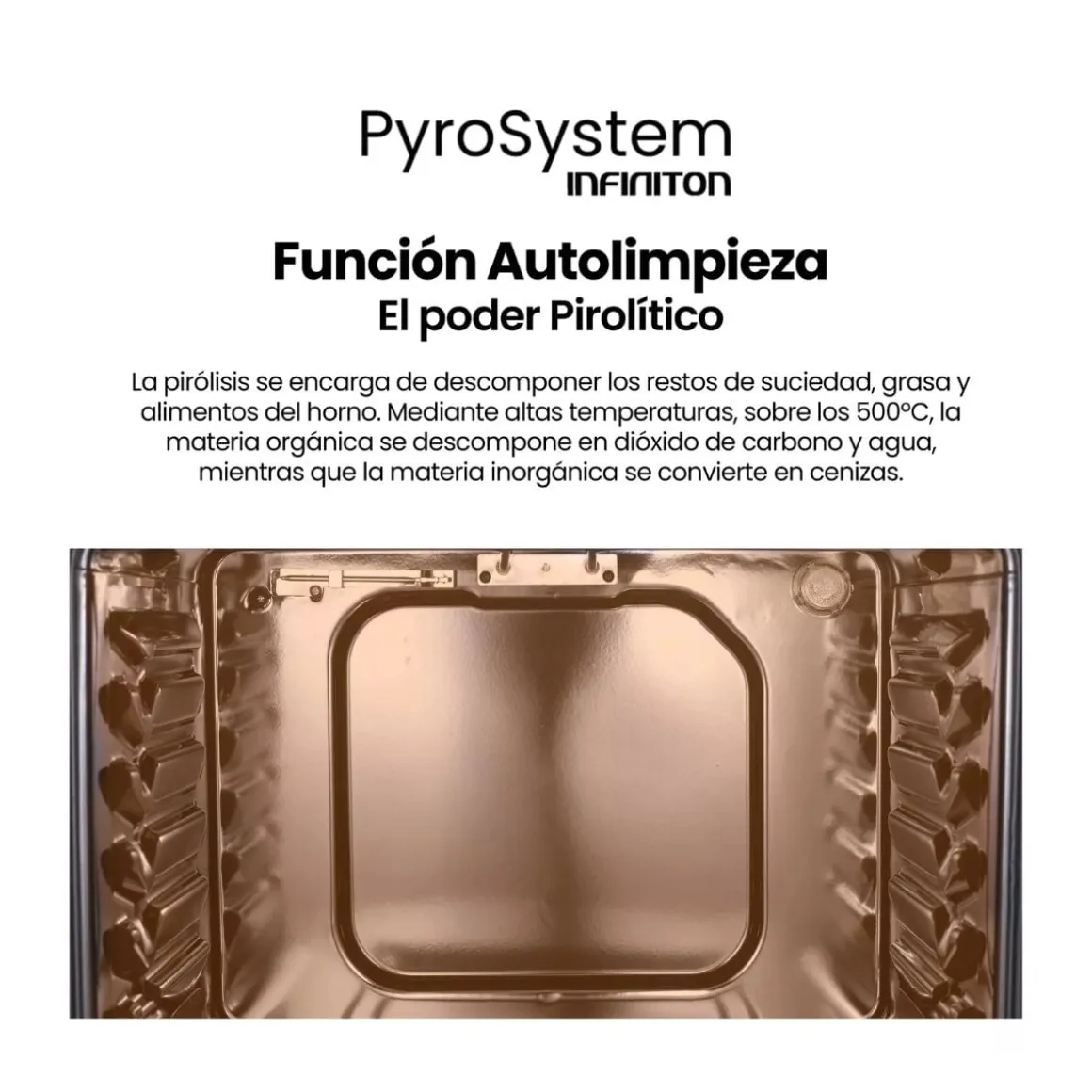 Horno pirolítico Infiniton P709FB 3200W 70L 9 funciones A negro 59,5 cm