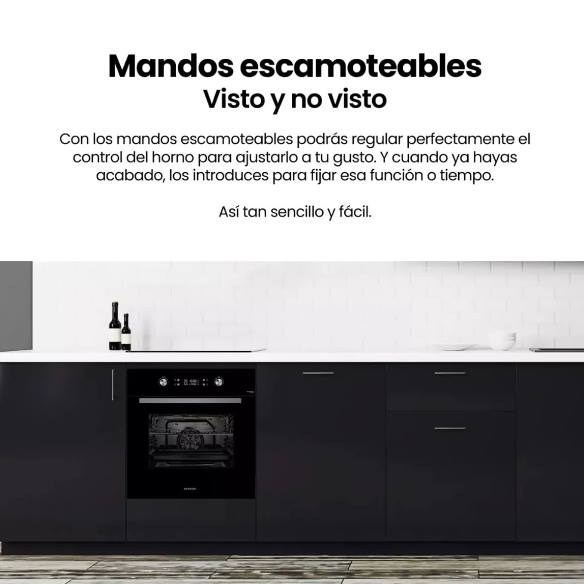 Horno pirolítico Infiniton P709FB 3200W 70L 9 funciones A negro 59,5 cm