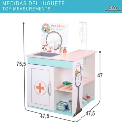 Hospital veterinario Teamson Kids 3 en 1 14 accesorios +3A blanco/verde 75,5x47,5x47,5 cm