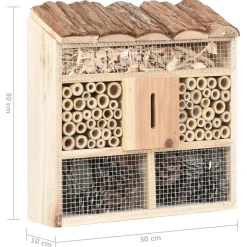 Hotel de insectos madera de abeto 30x30x10 cm