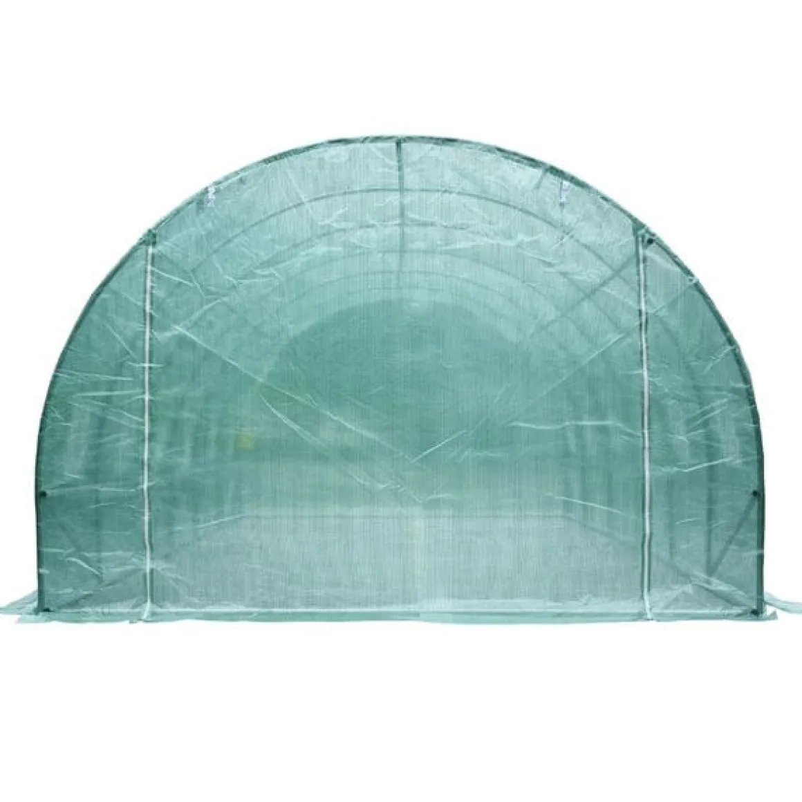 Invernadero túnel Outsunny 12 ventanas verde 200x600x300 cm