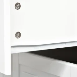 Isla de cocina Kalos Homcom extensible con ruedas blanco 92,5x128,8x75,5 cm