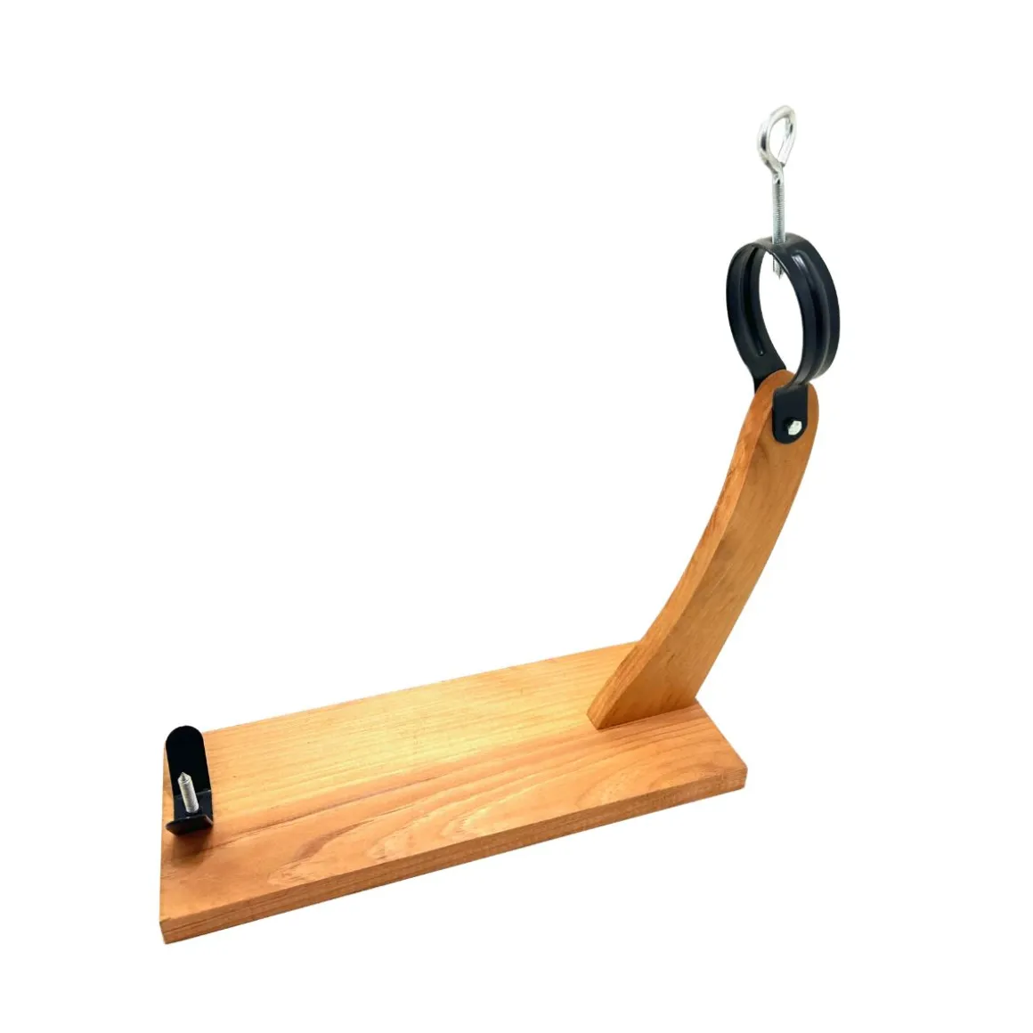 Jamonero Eco estilo góndola de brazo curvo natural/negro 39,5x26x16 cm