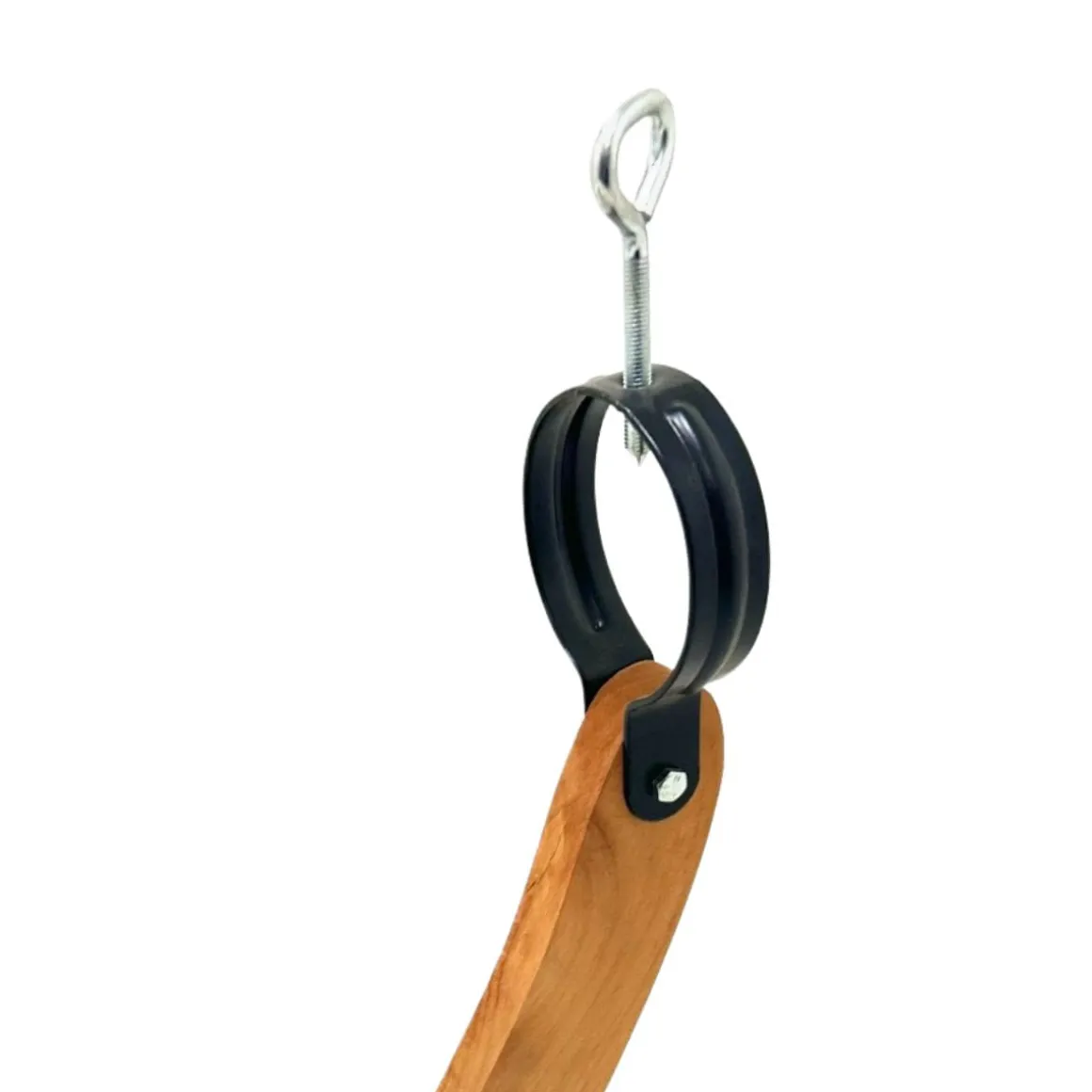 Jamonero Eco estilo góndola de brazo curvo natural/negro 39,5x26x16 cm